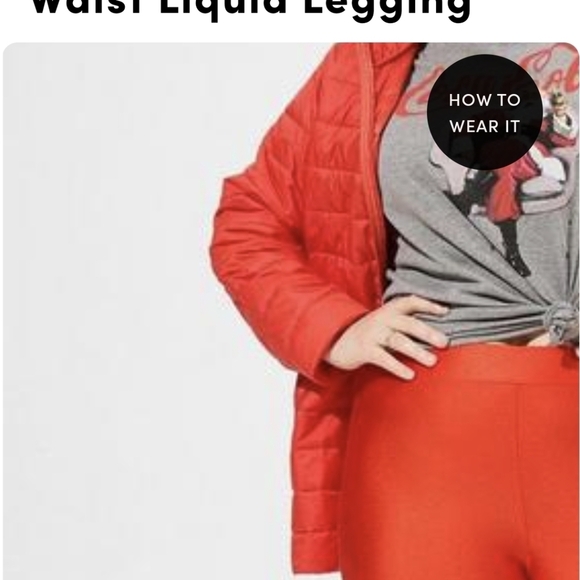 Torrid Full Length Signature Waist Red Liquid Legging 2x or 3x new! - Picture 4 of 7